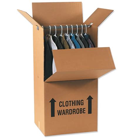 cardboard wardrobe box with metal bar|moving boxes for hanging clothes.